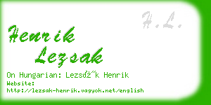 henrik lezsak business card